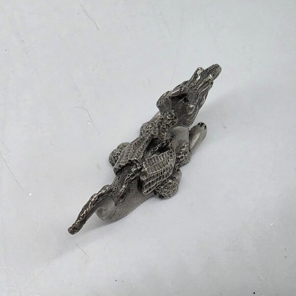 Vintage 1981 Spoontiques Pewter Dragon Figurine Intricate Detailing Textured 1.5 - Picture 7 of 8